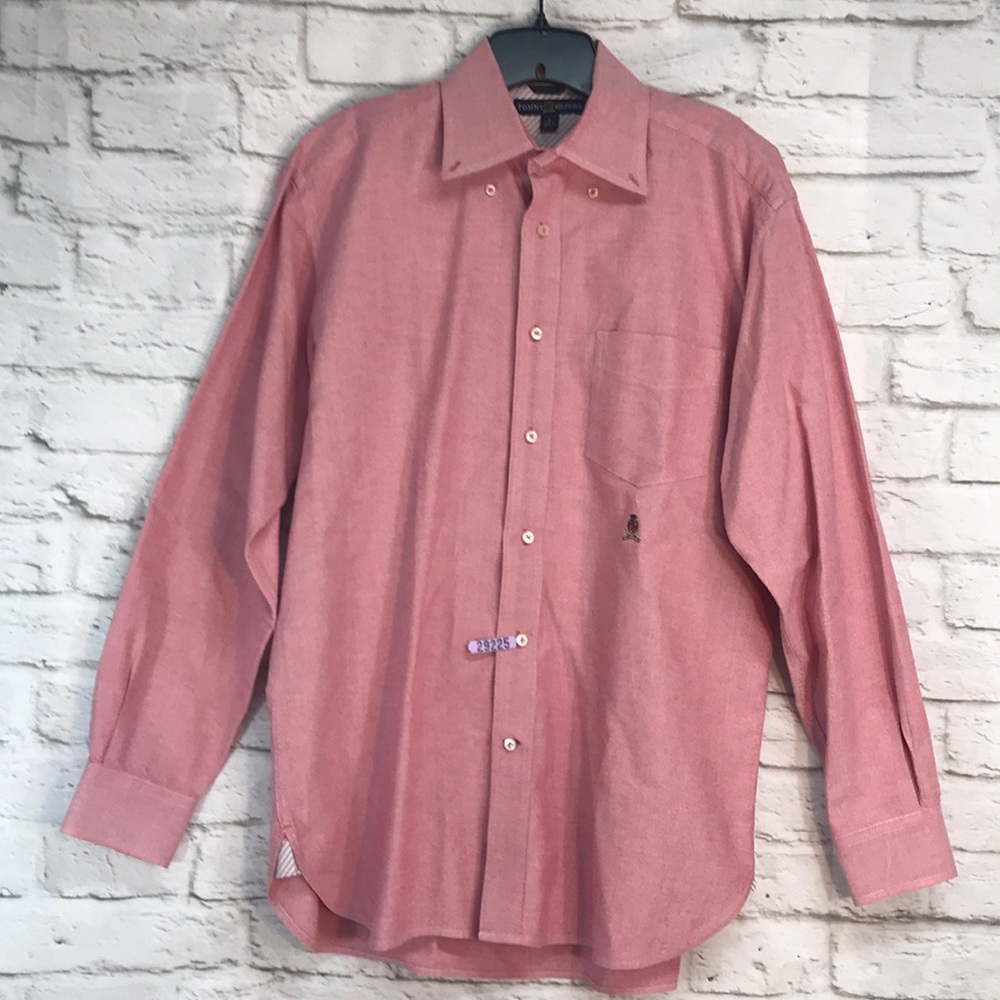 Tommy Hilfiger Dress Shirt Red / Pink LIKE NEW